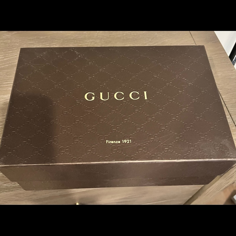 Gucci wedges - worn once ! 4 in wedges in original box. - Picture 2 of 6